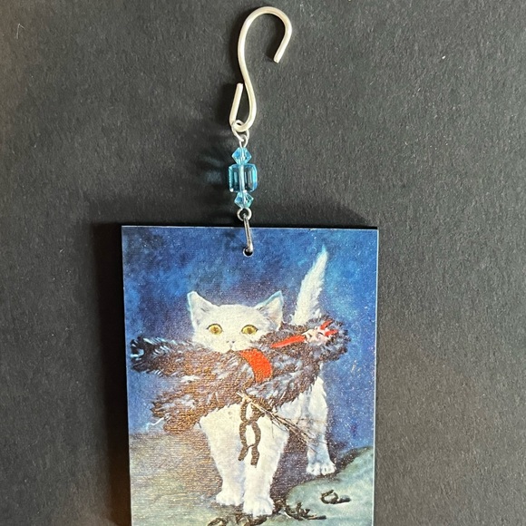 Krampus Cat Yule Ornament, Solstice Ornament, Krampus vs Kitty xmas Ornament - Picture 4 of 11